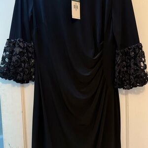 Ralph Lauren Black Dress with Lace Cuffs